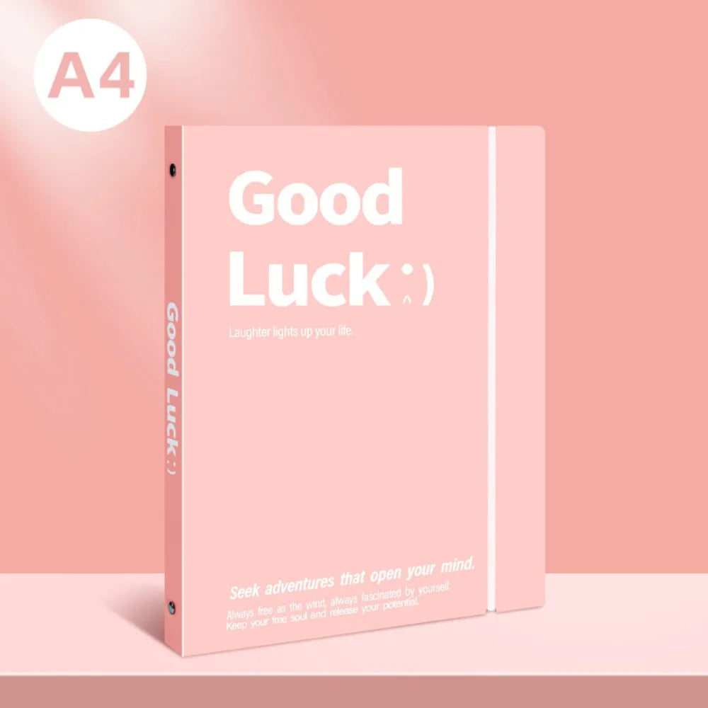 INS Style Loose Leaf A4 File Folder Transparent Detachable Data Book Students Stationery Office Storage Booklet School Office
