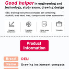 Stainless Steel Drafting Set Durable Drawing Compass Math Geometry Circles Tool School Supplies