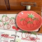 10/20pcs Red Retro Japanese Paper Clip Tomato Strawberry Cherry Scrapbook Paper Clip Book Page Memo Fixed Clips Student Supplies