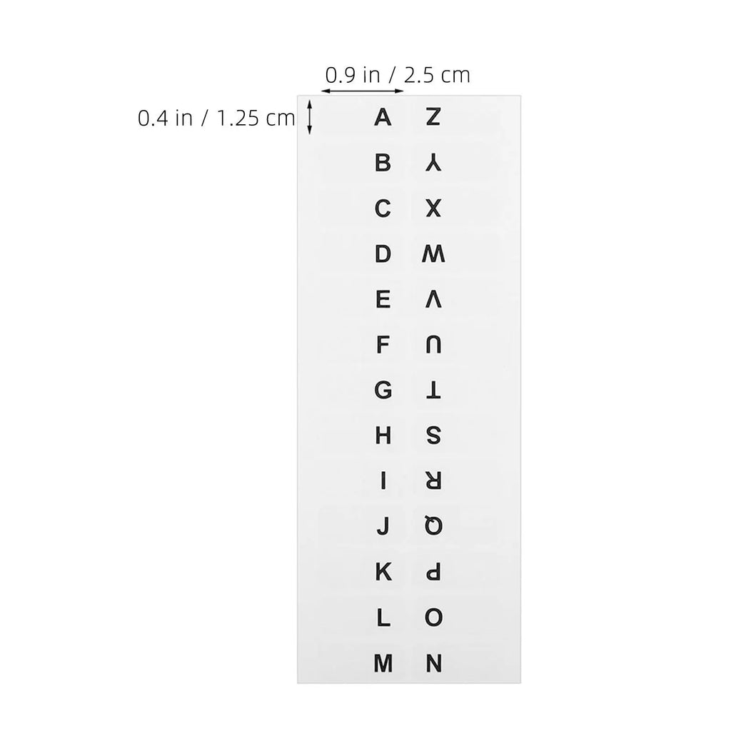 10 Sheet White Writable Index Tabs Strong Adhesion Alphabet Stickers for Quick File Book Notebook Classification Dictionary