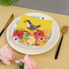 20pcs/Pac Flower and Bird Series Printed Napkins Native Wood Pulp 2-Ply Colorful Paper Napkins Kitchen Table Holiday Decoration