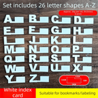 A-Z 26 Letters Alphabetical Labeling Bookmarks Plastic Dividers Premium Feel Category Identification Cards Alphabetical Tabs