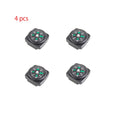 4pcs Belt Buckle Mini Compass Portable Button Compass for Survival Watch Band Paracord Bracelet Pack Emergency Navigation Tool