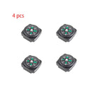4pcs Belt Buckle Mini Compass Portable Button Compass for Survival Watch Band Paracord Bracelet Pack Emergency Navigation Tool