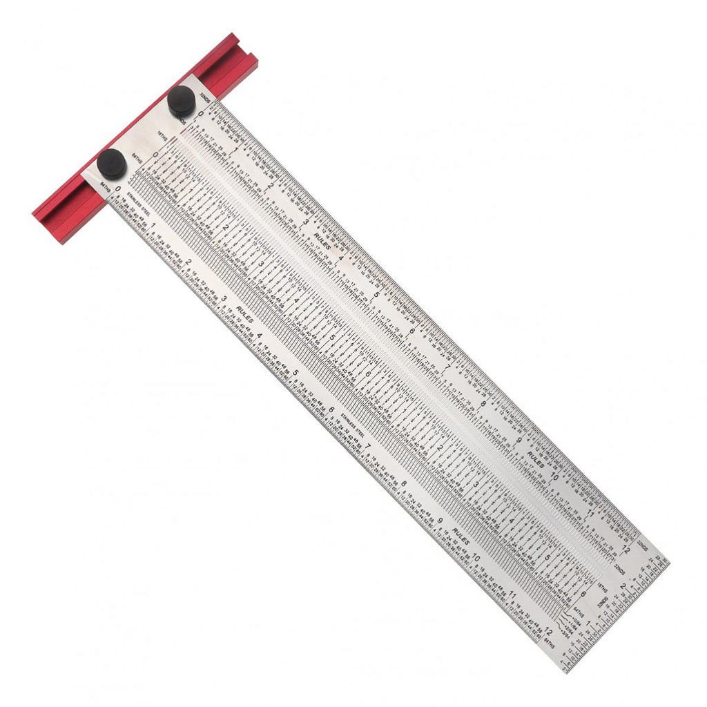 6/12 Inch Line Ruler Precision Marking 1/ 64" T Rule Woodworking Tools Stainless Steel Positioning Scribe Gauge with Marking Pen