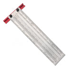 6/12 Inch Line Ruler Precision Marking 1/ 64" T Rule Woodworking Tools Stainless Steel Positioning Scribe Gauge with Marking Pen