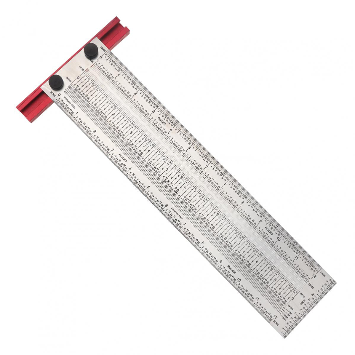 6/12 Inch Line Ruler Precision Marking 1/ 64" T Rule Woodworking Tools Stainless Steel Positioning Scribe Gauge with Marking Pen