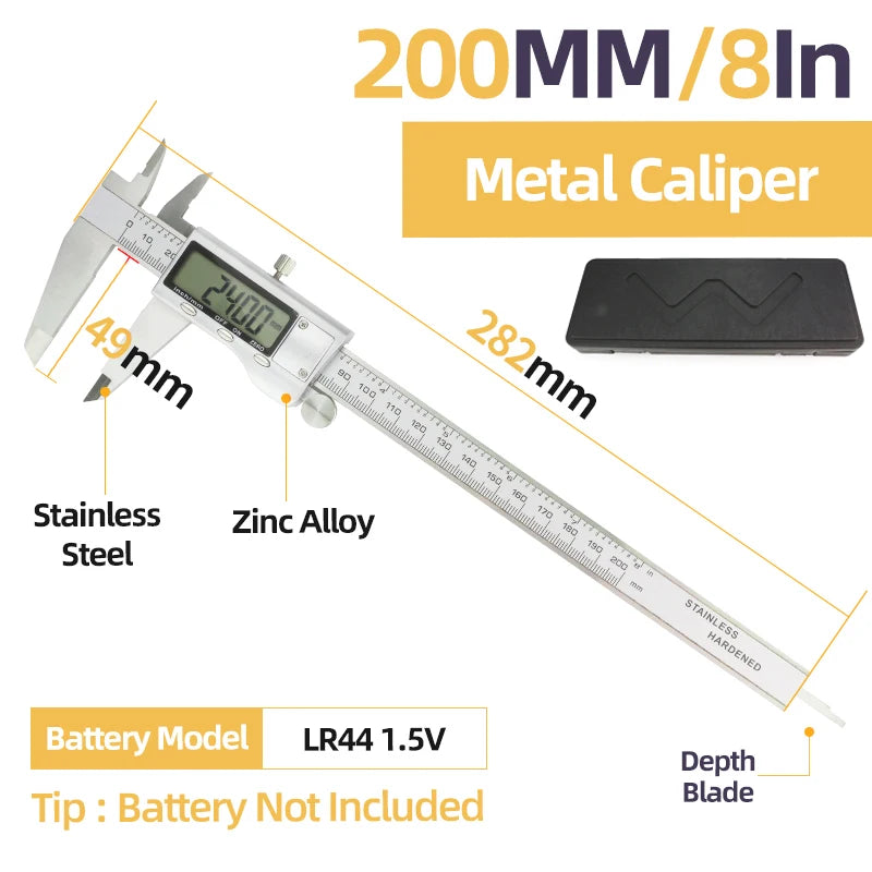 Metal Caliper Digital Caliper Stainless Steel Digital Pachymeter Digital Micrometer Vernier Calipers Metal Gauge Measuring Tools