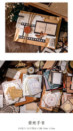 Journamm 100pcs/pack Creative Memo Pads Set DIY Scrapbooking School Supplies Collage Stationery Junk Journal Vintage Notes Paper
