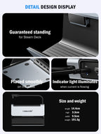 Lemorele X23L 6 IN 1 USB C Docking Station for Steam Deck 4K HDMI RJ45 1000M PD 100W Dock Switch for Projector PC TV USB C HUB