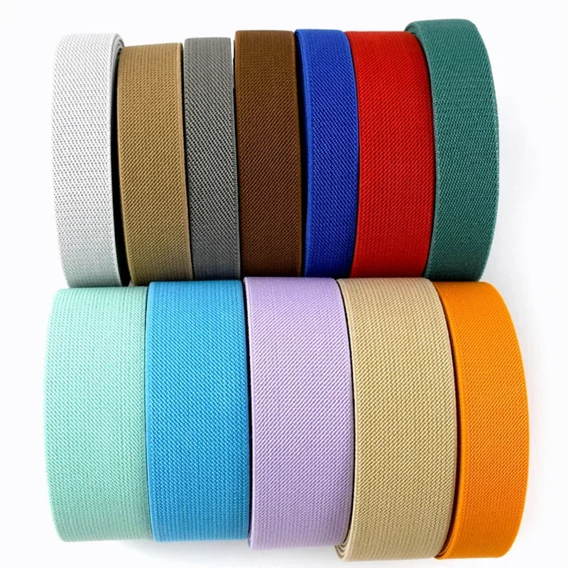 3/5M Meetee 20-50mm Elastic Bands for Trouser Waist Rubber Band Stretch Webbing Tape Belt DIY Underwear Clothes Sewing Accessory