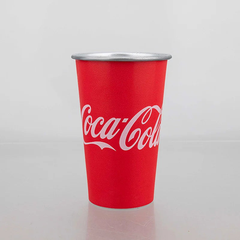 470ml Portable Aluminum Mug-CocaCola Cups ColorChanges When Cool Perfect for Cold Sensation Outdoor Camping Beer Cold DrinksCup