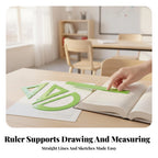 Blind Accessible Geometry Set Raised Markings Translucent Green Geometry Set