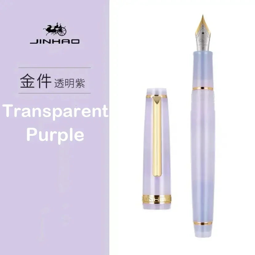 Jinhao 82 Fountain Pen Transparency Plastic Spin Pen Popular EF F M NIB Business Office School Supplies Writing Stationery