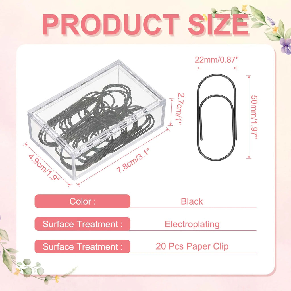 20/50/100Pcs Paper Clip 2inch Non-Skid Metal Paper Clamp Clips Large for Office Supplies Craft Scrapbook Document Note Sorting