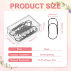 20/50/100Pcs Paper Clip 2inch Non-Skid Metal Paper Clamp Clips Large for Office Supplies Craft Scrapbook Document Note Sorting