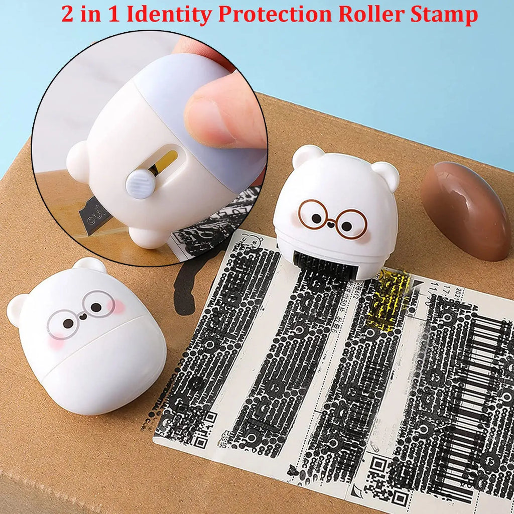 Roller Stamp Messy Code Erase Security Self-Inking Hide Seal Identity Information Theft Protection Privacy Eliminators Portable