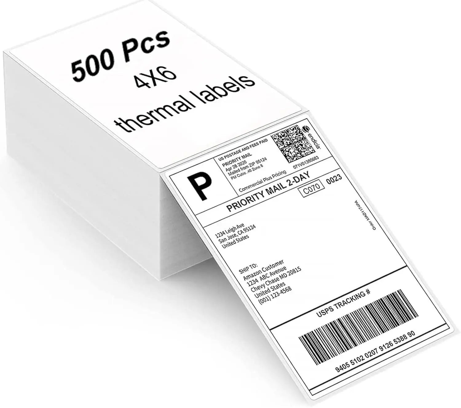 4x6Inch Shipping Labels For Thermal Shipping Label Printer 100/500PCS 100x150mm Thermal Label Paper For Business Express Waybill