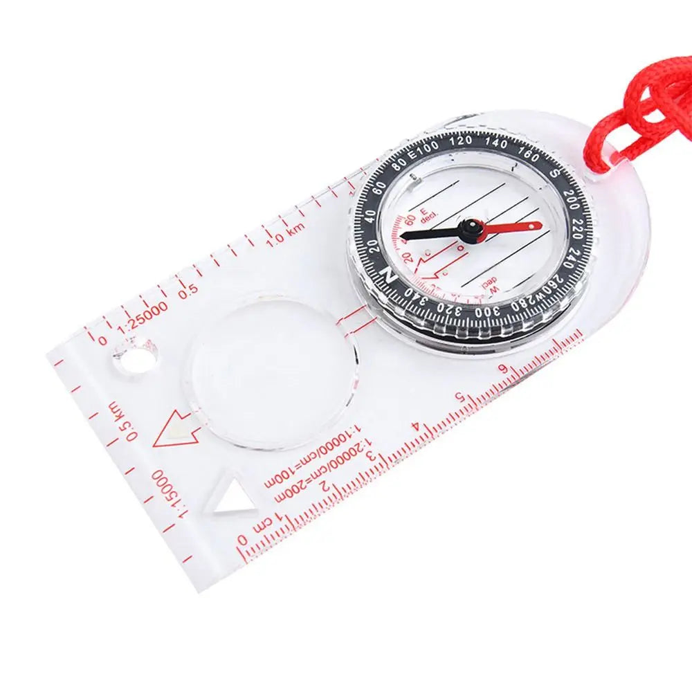High Quality Acrylic Map Ruler Compass Multi-function Portable Baseplate Compass Transparent Camping Maps Hiking