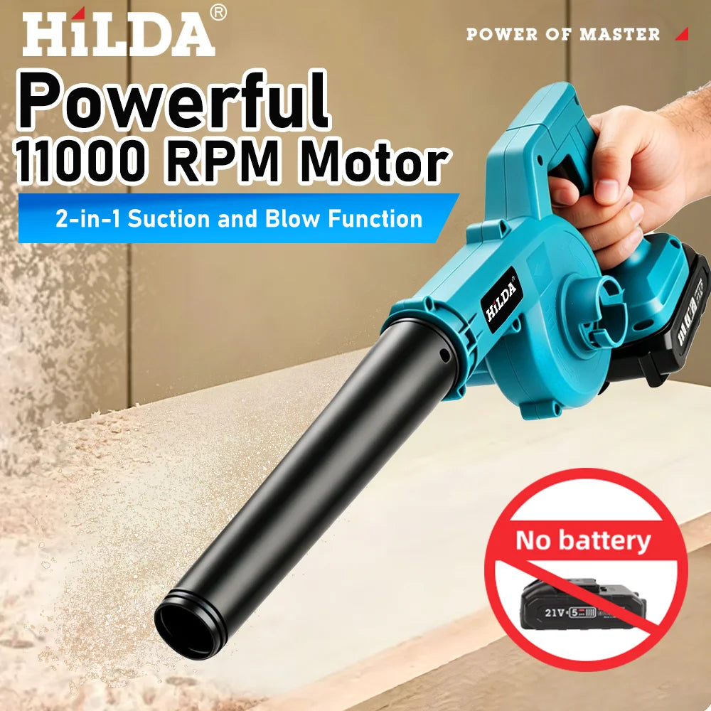HILDA Electric Air Blower Cordless Power Tools Garden Vacuum Cleaner Dust Computer Collector Handheld for Makita Battery