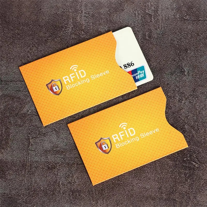 5Pcs Fashion Anti Theft for RFID Credit Card Protector Blocking Cardholder Sleeve Skin Case Covers Protection Bank Card Case