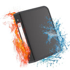 Fireproof Waterproof 3-Ring Binder Fireproof Round Binder with Zipper for Pens and 8.5*11-Inch 375-Sheet Paper (No Inserts)