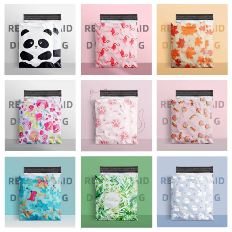 100PCS Poly Mailer Adhesive Envelope Printing Bag DIY Clothes T-shirt Pantihose Skirt Underwear Bra Shipping Packaging Pouches