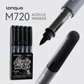 Languo 9pcs/box Soft Brush Acrylic Marker Pen Set，DIY Hand Drawn,Paint Art Markers pens,Student Graffiti Acrylic Paint Pens,M720