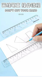 M&G Soft Straight Ruler Transparent 15/20cm Ruler Wave Ruler Painting Drawing Tool Bendable Multifunctional Creative Drawing Rul