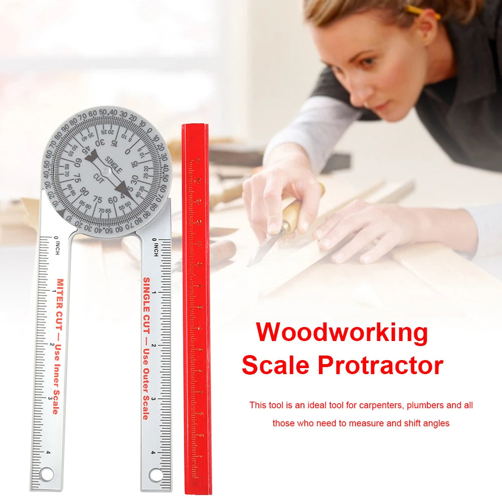Professional Miter Saw Protractor Angle Finder Precision Miter Angle Finder Plumbers Woodworking Scale Mitre Saw Measuring Tool