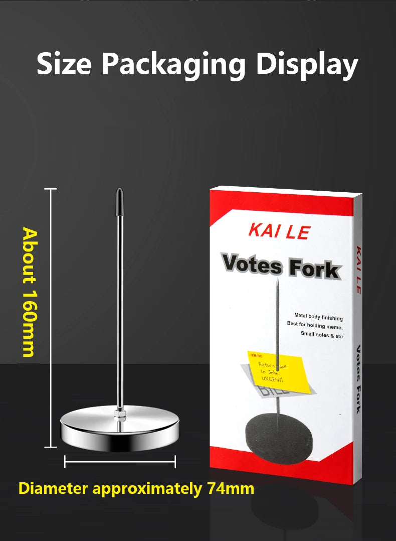 Bill Fork Desk Receipt Memo Holder Ticket Paper Summons Fork Spike Stick for Restaurant Kitchen Check Spindle Ticket Stabber