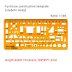 Template Measuring Ruler Circular Oval Ruler Durable K Resin Drawing Design Furniture Architect Template Drafting Ruler