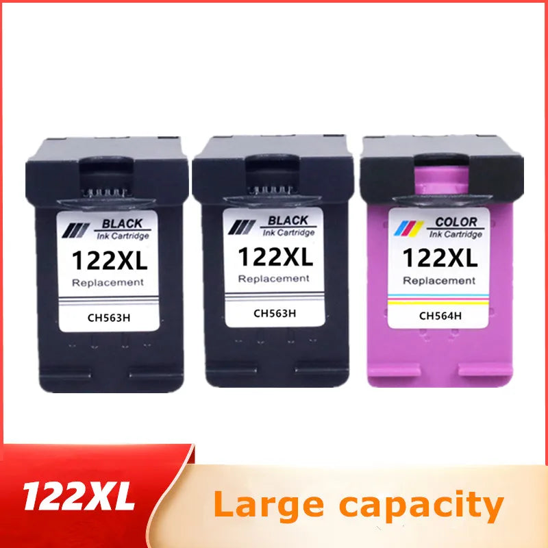 Compatible 122XL Ink Cartridge for HP122 for HP 122 for Deskjet 1000 1050 2000 2050s 3000 3050A 3052A 3054 1010 1510 2540