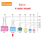 5-30Pcs Metal Binder Clips Colorful File Paper Clip 15/19/25/32/41/51mm Used for Books Stationery Clip School Office Supplies