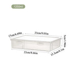 Plastic Clear Square Shape Storage Box Organizer Box Large Capacity Transparent Document Organizer Desktop Document Storage Case