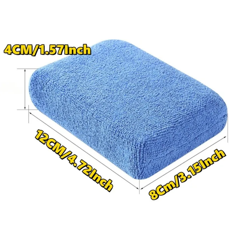 8PCS Microfibre Car Wax Applicator Pads Soft Rectangle Foam Auto Detailing Wax Sponge Paint Care Polishing Pad for Auto Cleaning
