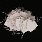 3cm*4.5cm Hanging Ornaments Card With Elastic Rope Tag White Cardboard Blank Price Label
