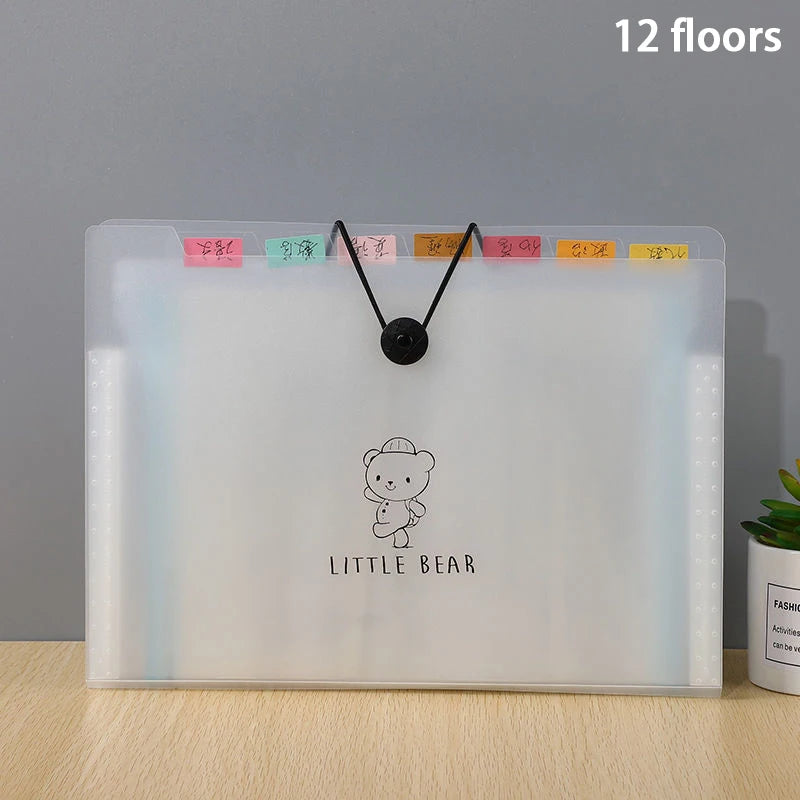 ♥A4 Multi-layer Student Insert Exam Organizer, Accordion Folder For Subject Classification, Exam File Storage Bag