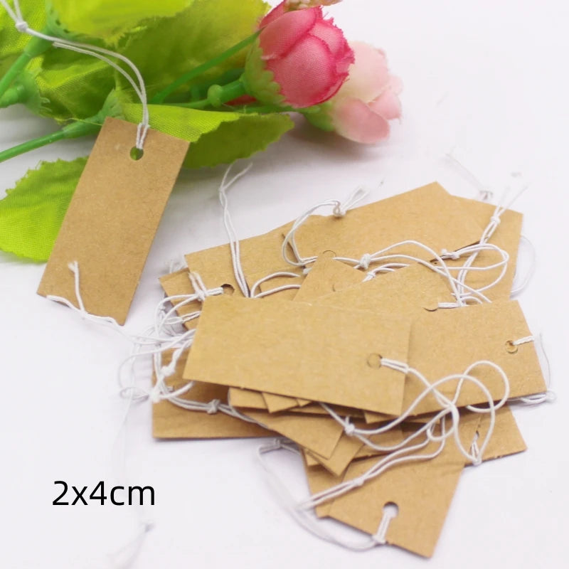 100 pieces of large-sized jewelry price tags, paper price tags, price tags, gold and silver border price tags