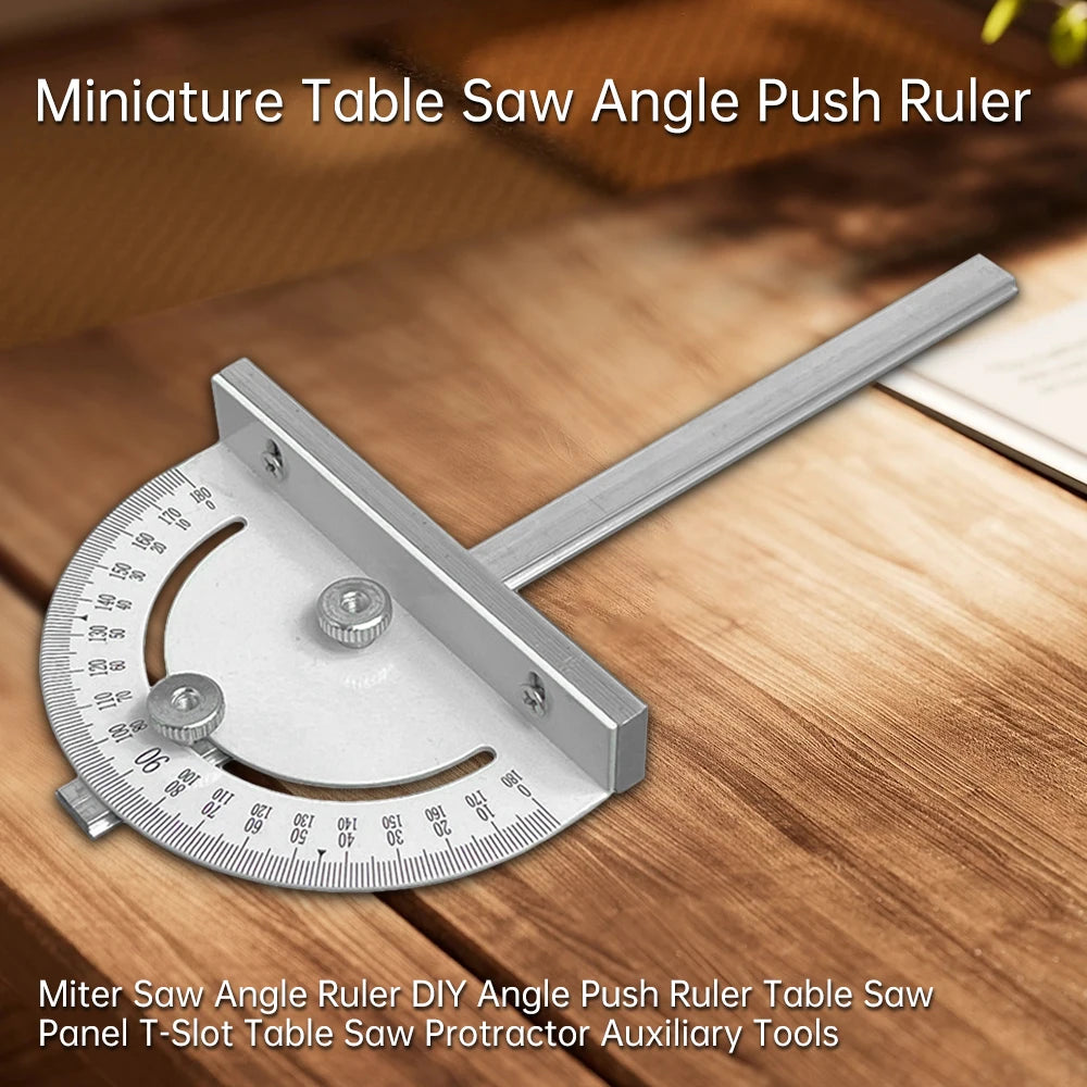 Table Saw Angle Ruler Meter Measure Protractor Ruler 180 Degree Guage Goniometer Stainless Steel Woodworking Measurement Tool