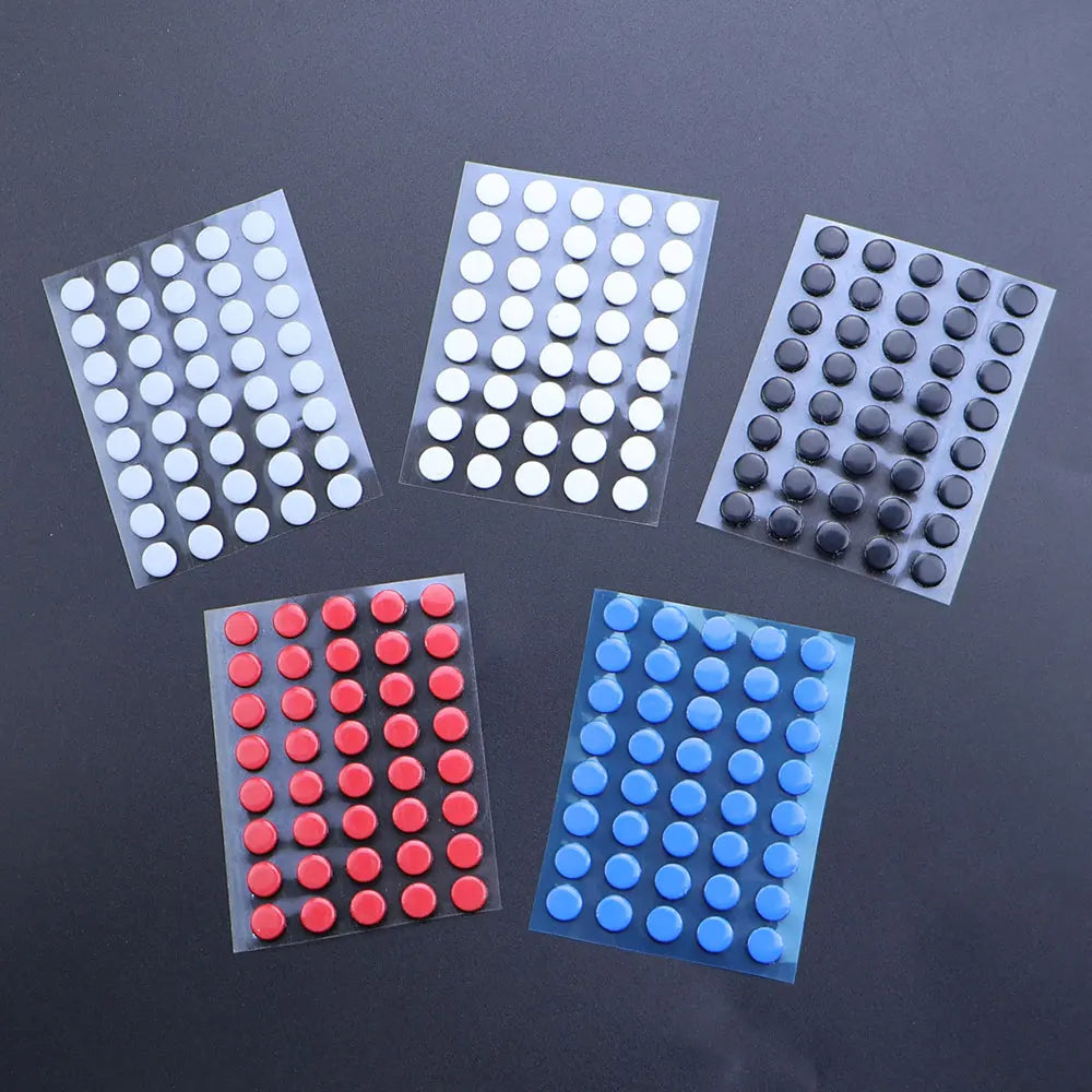 JCD 40Pcs 6.5mm Diameter 0.8mm Thickness Small Dots Universal Mouse Skates for Logitech Rubberized Mouse Foot Glide Feet Sticker