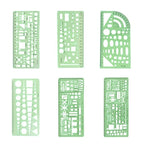 Geometric Drawing Template Rulers Set for Building Formwork Designing Stationery