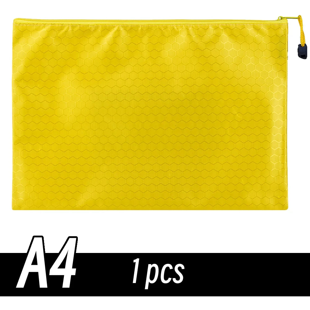 A4/A6 Pencil Bag Zipper Pouch Document Puzzle Bag Waterproof Zip File Folders Pencil Case Storage Bags School Office Supplies
