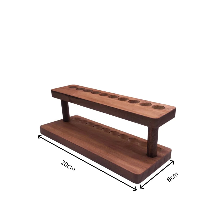 1PC Walnut Wood Multifunction Desk Organizer - Pen Holder, Phone Stand & Storage Solution for Office and School