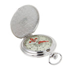 Multifunctional Pocket Watch Flip Open Survival Compass for Men Retro Hollow Out Pocket Watch Compass With Clasp Chain