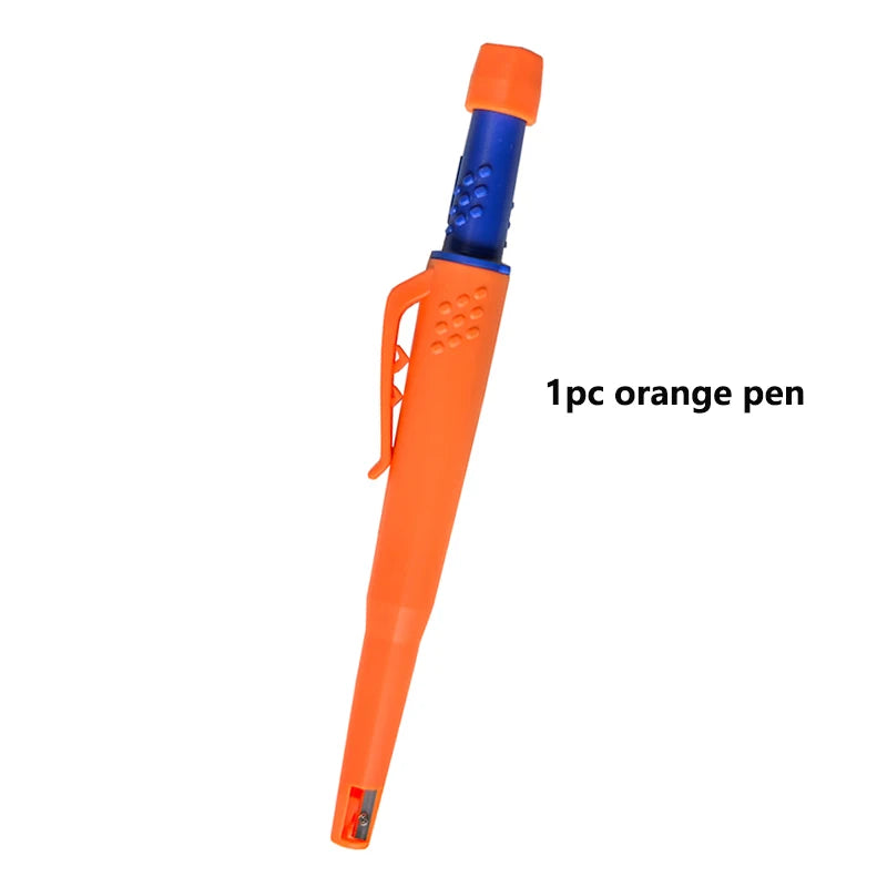 5 Colors 2.8mm Solid Woodworking Mechanical Pencil with Pen Cover 2B Black Yellow Red Lead Long Headed Carpenter Marking Pencil