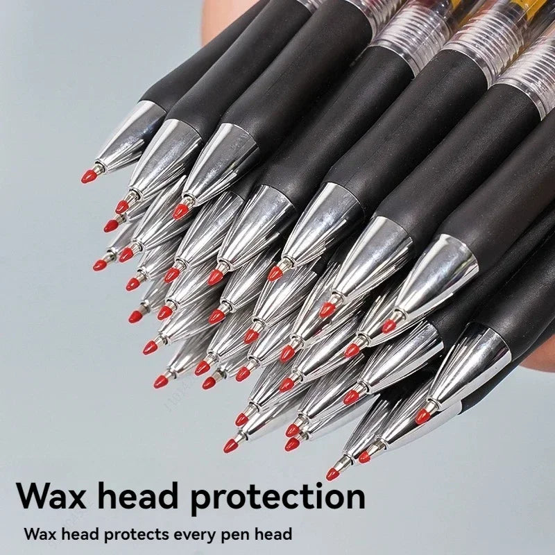 23pcs Retractable Ballpoint Pen Large Capacity 0.5mm Ballpoint Pen Black/Red/Blue Replaceable Refill Stationery School Supplies