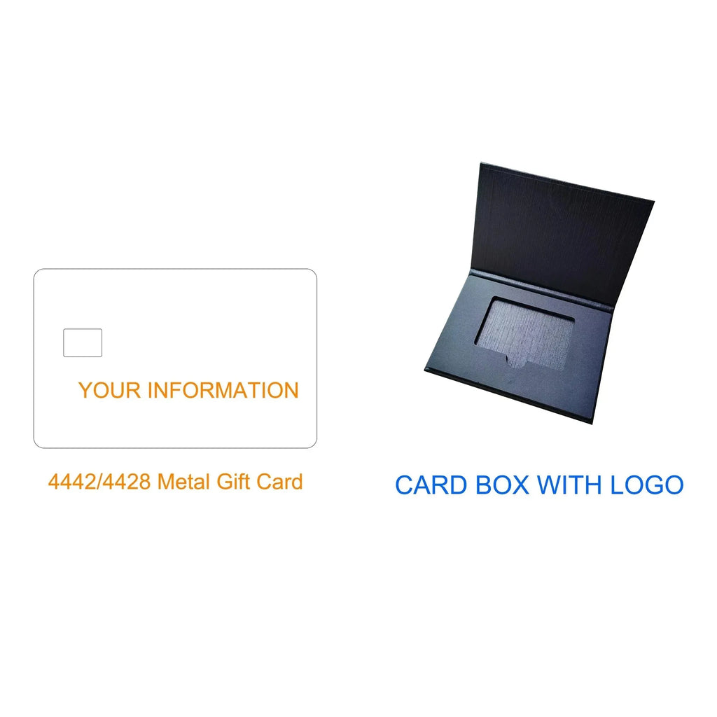 Dropshipping Custom Heavy Metal Gift Card Laser Engraved Blank VIP Card Free Design Multi Colors Luxury Novelty Gift