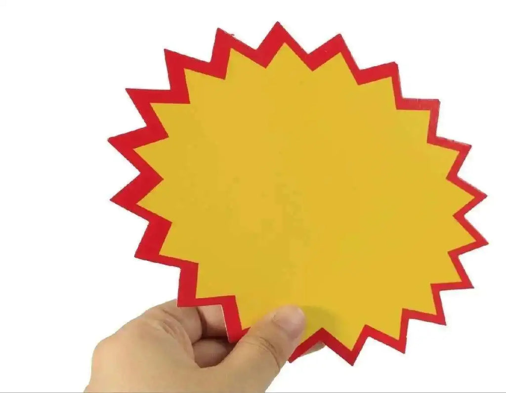 Burst Sign With Mid Flap Shelf Data Channel Pvc Star Pricecard Split Bursts Price Tag Card Pop Advertising Promotion Ticket