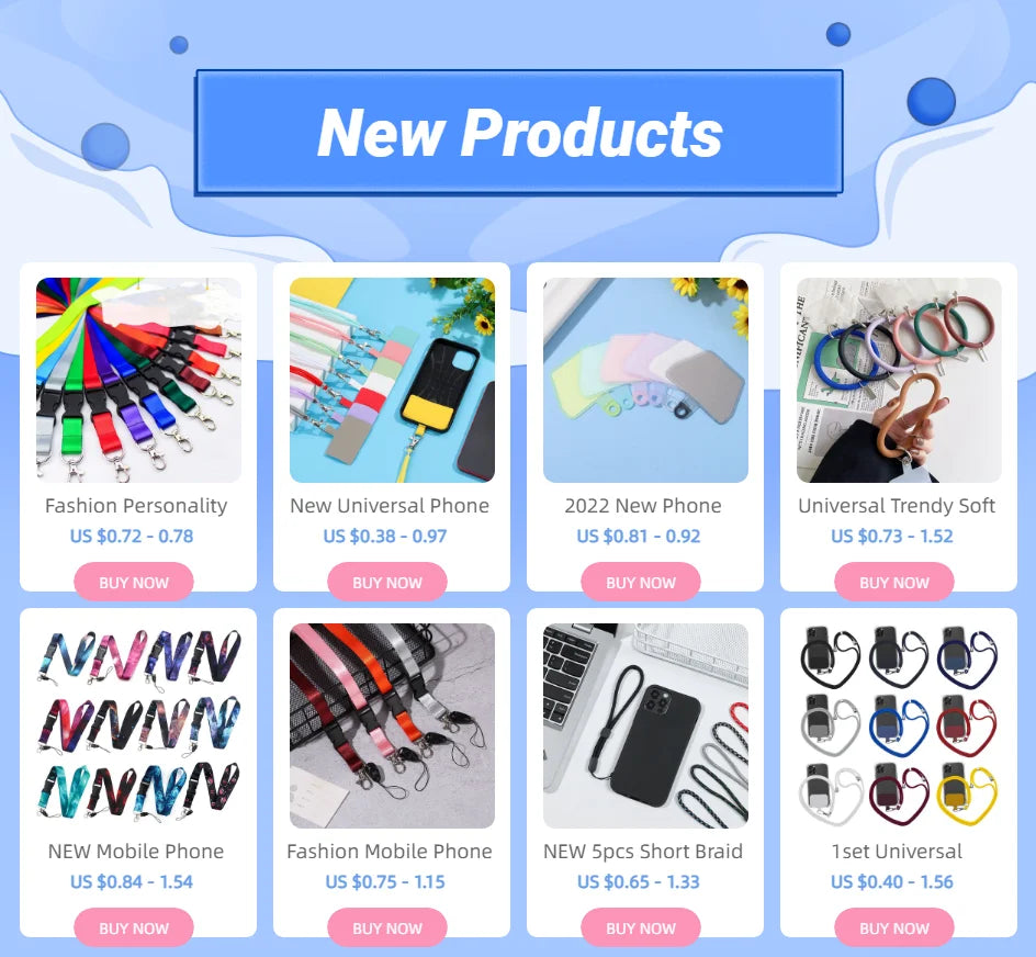 Fashion Personality Mobile Phone Lanyard Neck Hanging Lanyards for Keys ID Card Employee Card Badge Holder ID Card lanyard